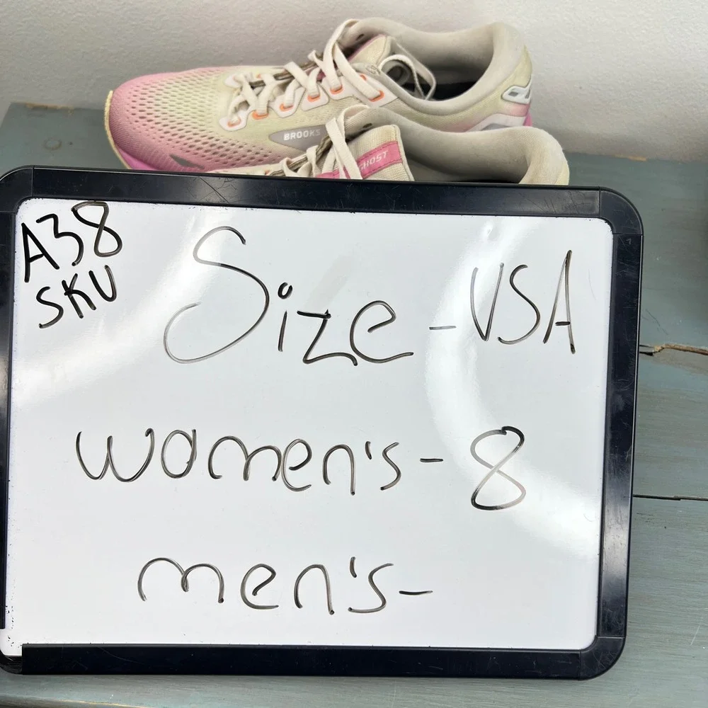 Brooks Ghost 15 Womens Running Shoes Pink Cream Gradient 1203801B139 Size 8